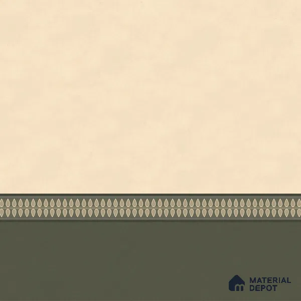 Viram, Luxurious Indian Pattern Wall Wallpaper, Beige and Green Handmade (Customised Wallpaper)