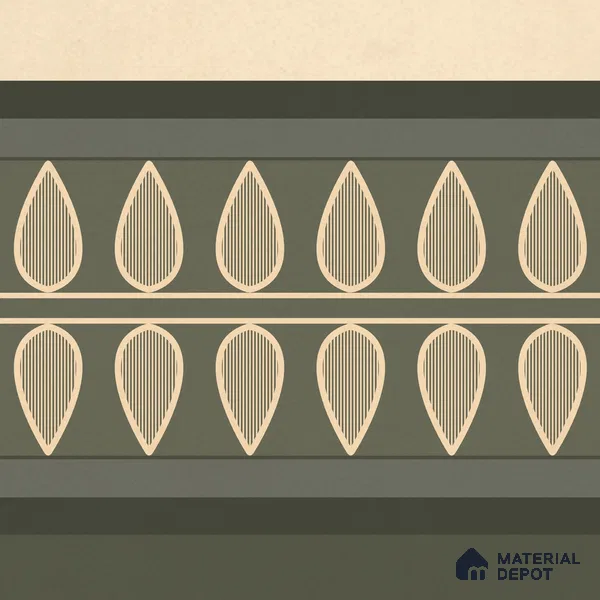 Viram, Luxurious Indian Pattern Wall Wallpaper, Beige and Green Handmade (Customised Wallpaper)