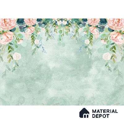Water Color Look Hanging Floral Wallpaper for Bedrooms Indrani Series Handmade Artistic Design (Customised Size Wallpaper )