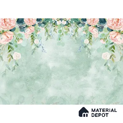 Water Color Look Hanging Floral Wallpaper for Bedrooms Indrani Series Soft Feel Artistic Design (Customised Size Wallpaper )