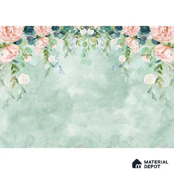 Water Color Look Hanging Floral Wallpaper for Bedrooms Indrani Series Soft Feel Artistic Design (Customised Size Wallpaper )