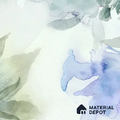 Water Colors Look Floral Wallpaper Indrani Series Canvas Florals Design (Customised Size Wallpaper )