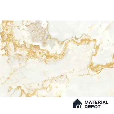 White and Golden Natural Marble Style Wall Wallpaper Indrani Series Handmade Marble Design (Customised Size Wallpaper )