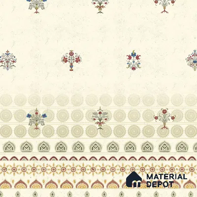 Yellow Indian Motif for Rooms Handmade (Customised Wallpaper)