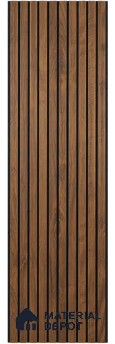 Brown Wooden Louver PN 00383 10 ft x 12 inch PVC Panel - 10 mm | Suitable for Feature Wall, TV Unit & Living Room | Width is Subjected to 5% Variation