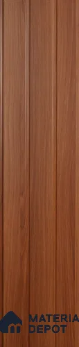 Brown Wooden Look PVC Louver/Panel 10 ft x 1 ft - 8 mm | Ideal for Feature Wall, Living Room, Bedroom, TV Cabinet, Hotel, Restaurant, Office | PN 00403 | Image 01