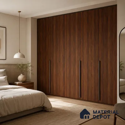 Wooden Look 10478 FWD Precott Walnut 8 ft x 4 ft Texture Finish Decorative Laminate - 0.8 mm | Suitable for TV Unit, Wardrobe, Kitchen Cabinets