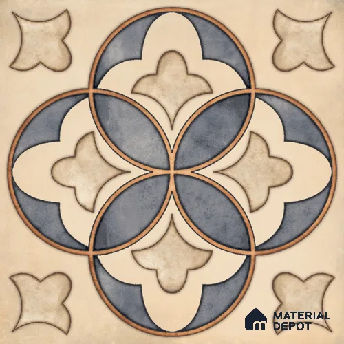 Moroccan Wall & Floor Tile TL 09455 Indo Decore 2 ft x 2 ft Fusion Finish Vitrified Tile - 9 mm | 1 Random Design | Suitable For Kitchen, Balcony, Dining Area | Please Expect a Slight Variation of Pattern