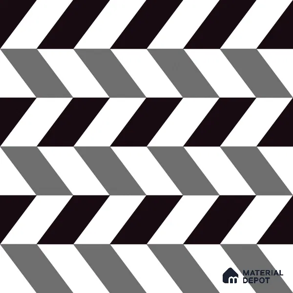 Moroccan Wall & Floor Tile TL 09467 Procal Monochrome 2 ft x 2 ft Matte Finish Vitrified Tile - 9 mm | 1 Random Design | Suitable For Kitchen, Bathroom, Dining Area | Please Expect a Slight Variation of Pattern