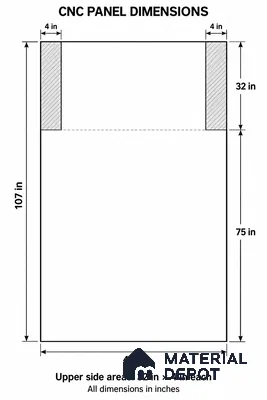 3D Pyramidal Grid 107 inch x 47 inch CNC Made HDHMR Panel - 25 mm