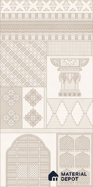 TL 12797 H 107 Konark 107 Beige 4 ft x 2 ft Vitrified Matte Finish Tile - 9 mm