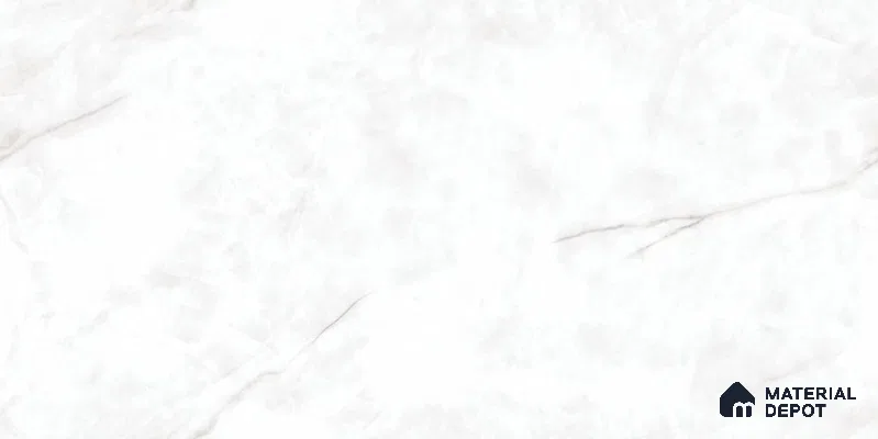 Endless Marble Floor & Wall Tile TL 12755 Fenix White 4 ft x 2 ft Glossy Finish Vitrified Tile - 8 mm | 3 Random Design