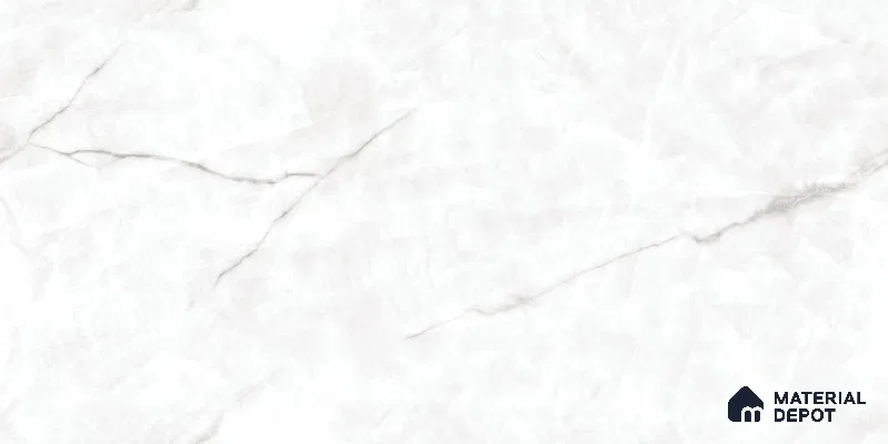 Endless Marble Floor & Wall Tile TL 12755 Fenix White 4 ft x 2 ft Glossy Finish Vitrified Tile - 8 mm | 3 Random Design