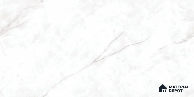 Endless Marble Floor & Wall Tile TL 12755 Fenix White 4 ft x 2 ft Glossy Finish Vitrified Tile - 8 mm | 3 Random Design