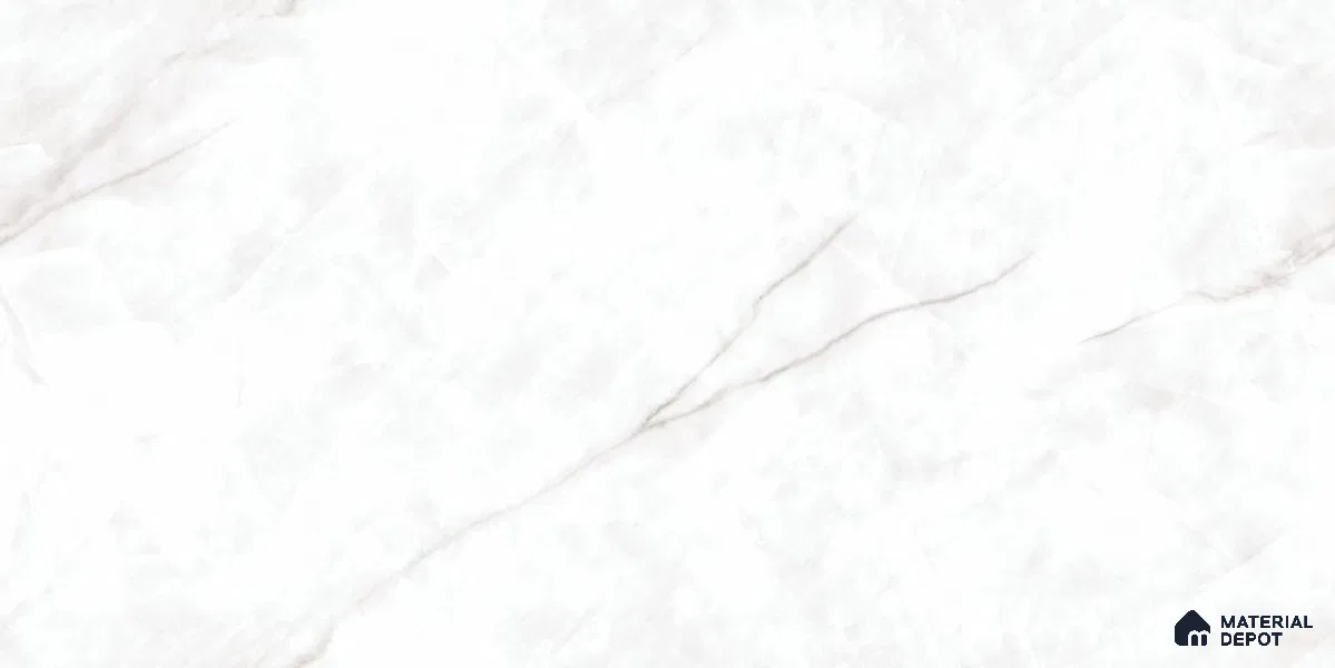 Endless Marble Floor & Wall Tile TL 12755 Fenix White 4 ft x 2 ft Glossy Finish Vitrified Tile - 8 mm | 3 Random Design