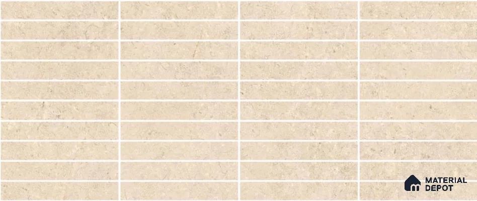 Subway Wall Tile TL 13419 Jura Stone Kitkat Beige 4 ft x 2 ft Matte Finish Vitrified Tile - 9 mm | Suitable For Kitchen, Bathroom, Balcony
