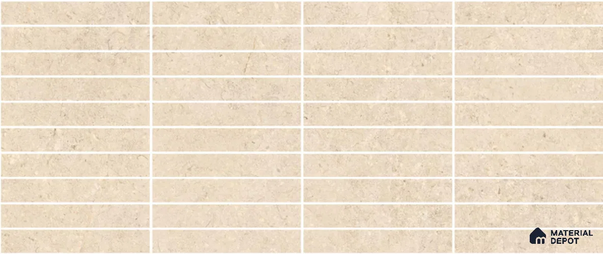 Subway Wall Tile TL 13419 Jura Stone Kitkat Beige 4 ft x 2 ft Matte Finish Vitrified Tile - 9 mm | Suitable For Kitchen, Bathroom, Balcony
