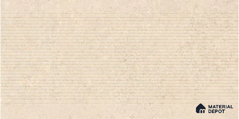 Punch Wall Tile TL 13420 Jura Stone Decor Beige 4 ft x 2 ft Matte Finish Vitrified Tile - 9 mm | Suitable For Kitchen, Bathroom, Balcony