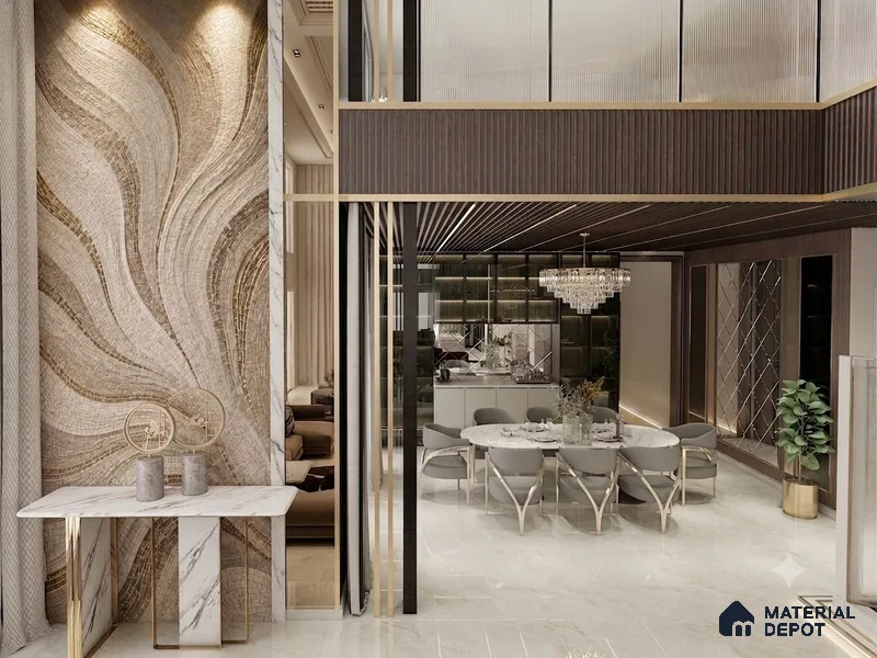 Customised Glass Mosaic Tile TL 13218 Glossy Finish | Suitable for Accent / Feature Walls & Bathroom Wall