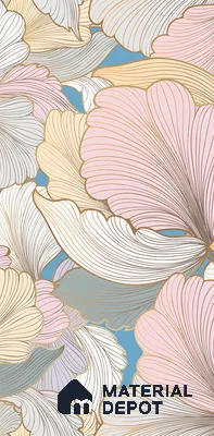 Floral Wall Highlighter Tile TL 05744 Jewel Golden Daffodil 4 ft x 2 ft Vitrified Matte Finish - 9 mm | Suitable for Bathroom, Accent/Feature Wall, Dining Area