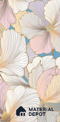 Floral Wall Highlighter Tile TL 05744 Jewel Golden Daffodil 4 ft x 2 ft Vitrified Matte Finish - 9 mm | Suitable for Bathroom, Accent/Feature Wall, Dining Area