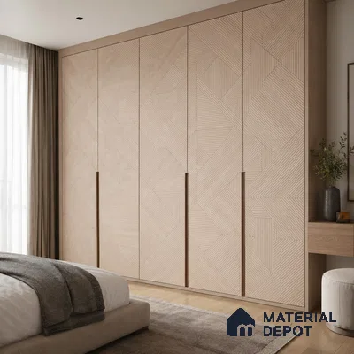 Patterned Look HD 7043 8 ft x 4 ft High Gloss Finish Decorative Laminate - 1.25 mm | Suitable for Bedroom, TV Unit, Wardrobe