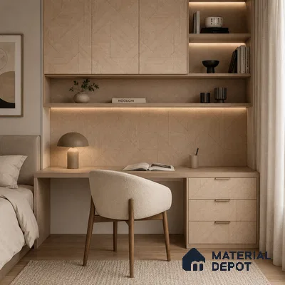 Patterned Look HD 7043 8 ft x 4 ft High Gloss Finish Decorative Laminate - 1.25 mm | Suitable for Bedroom, TV Unit, Wardrobe