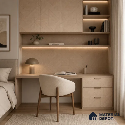 Patterned Look HD 7043 8 ft x 4 ft High Gloss Finish Decorative Laminate - 1.25 mm | Suitable for Bedroom, TV Unit, Wardrobe