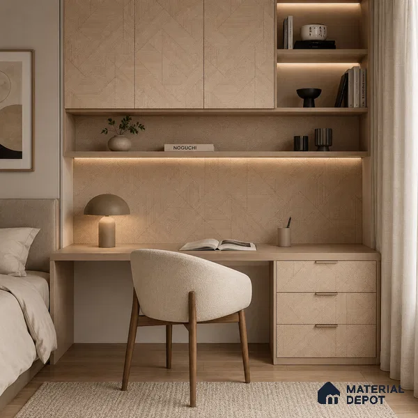 Patterned Look HD 7043 8 ft x 4 ft High Gloss Finish Decorative Laminate - 1.25 mm | Suitable for Bedroom, TV Unit, Wardrobe
