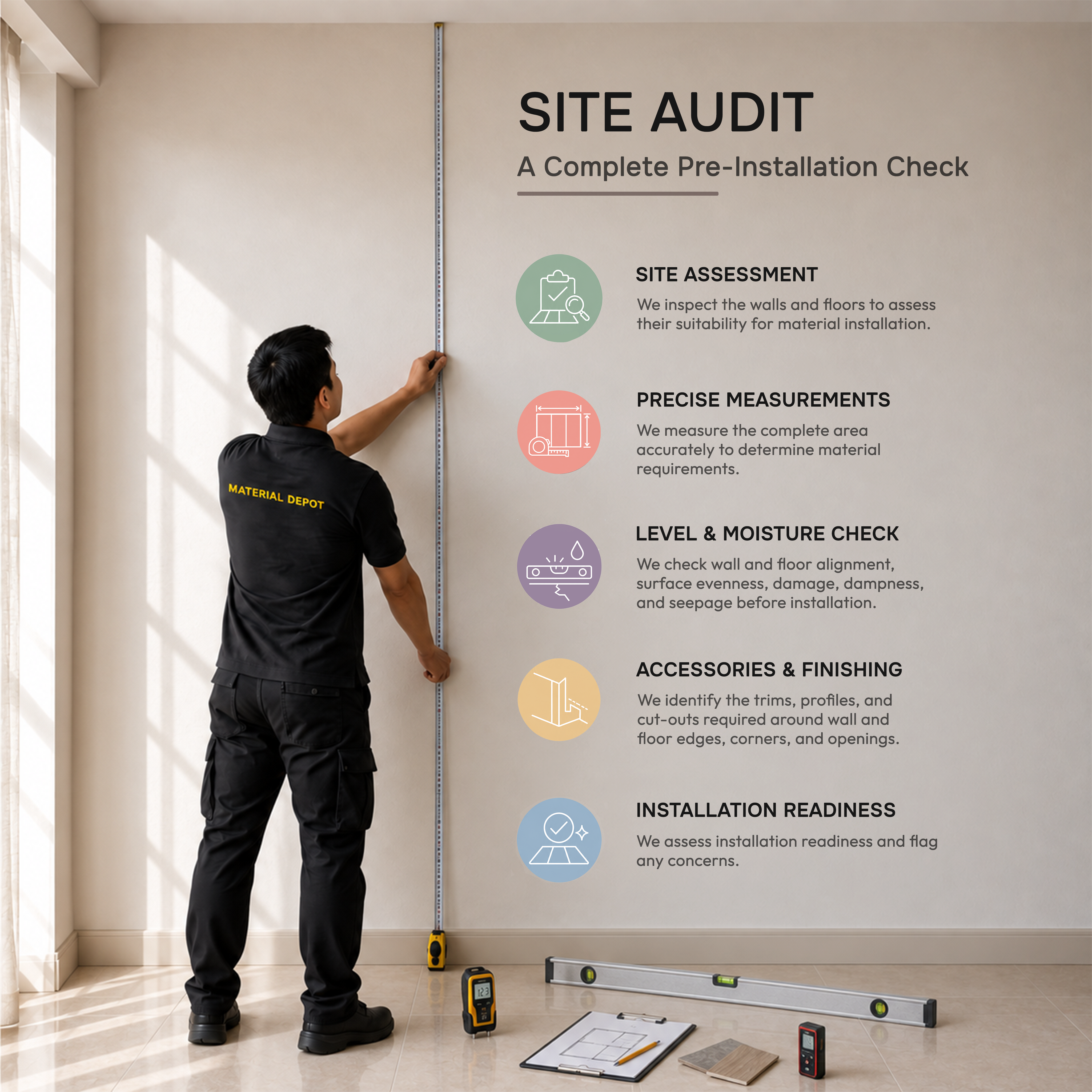 Site Audit – Measurement & Assessment Visit (Fully Reimbursed on Order with Installation)