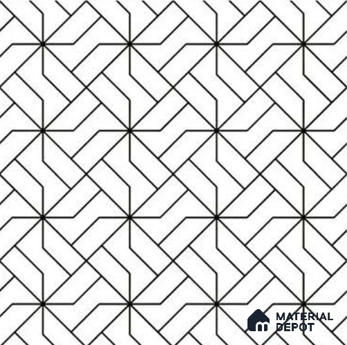 Moroccan Floor & Wall Tile TL 11912 | 2 ft x 2 ft Carving Matte Finish Vitrified Tile - 9 mm | Suitable For Balcony, Kitchen, Dining Area