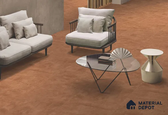Cement Floor & Wall Tile TL 08333 C Cementum Cotto 2 ft x 2 ft Matte Finish Vitrified Tile - 9 mm | Suitable for Living Room, Bedroom & Bathroom