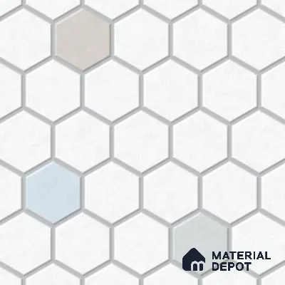 Cool Roof Floor Hexagonal Tile TL 10884 Armano White 1 ft x 1 ft  Ceramic Matte Finish - 9 mm | Suitable For Roof, Balcony | Please Expect a Slight Variation of Pattern