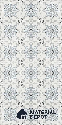 Patterned Wall Tile TL 09983 4 ft x 2 ft Blue Vitrified Matte Finish Tile - 9 mm | Ideal for Living Room,Bedroom,Bathroom,Kitchen