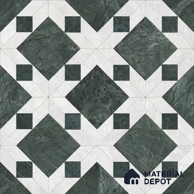 Moroccan Wall & Floor Tile TL 11808 | 2 ft x 2 ft Vitrified Glossy Tile - 9 mm | Suitable For Kitchen, Balcony, Dining Area
