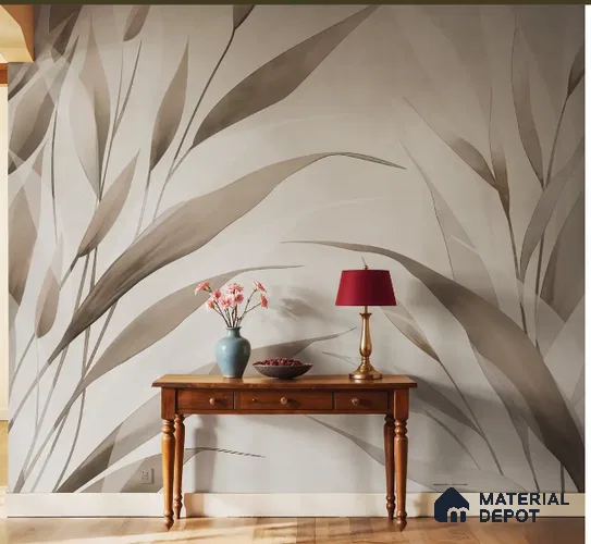 Whispering Blades Soft Mocha Soft Feel Wallpaper
