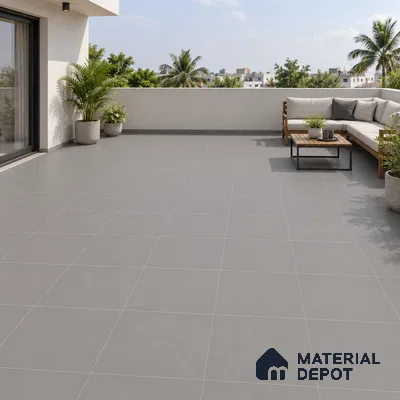 Cool Roof Floor Tile TL 05002 B Grey 1 ft x 1 ft Ceramic Matte Finish - 11 mm | Suitable for Roof, Balcony