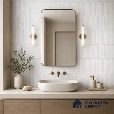 Faux Subway Wall Tile TL 10786 F Kitkat Milky Decor 2 ft x 1 ft Glossy Finish Ceramic Tile - 9 mm | Please Expect a Slight Variation of Pattern