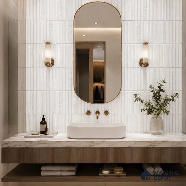 Faux Subway Wall Tile TL 10786 Kitkat Reactive Decor 2 ft x 1 ft Glossy Finish Ceramic Tile - 9 mm