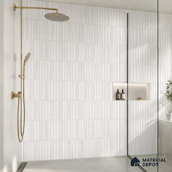 Faux Subway Wall Tile TL 10786 Kitkat Reactive Decor 2 ft x 1 ft Glossy Finish Ceramic Tile - 9 mm