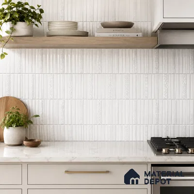Faux Subway Wall Tile TL 10786 Kitkat Reactive Decor 2 ft x 1 ft Glossy Finish Ceramic Tile - 9 mm