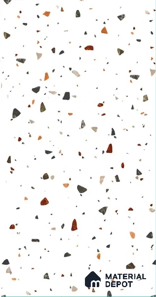 Terrazzo Floor & Wall Tile TL 06405 Aden Terrra 4 ft x 2 ft Carving Matte Finish Vitrified Tile - 9 mm | Suitable for Living Room, Bedroom & Bathroom