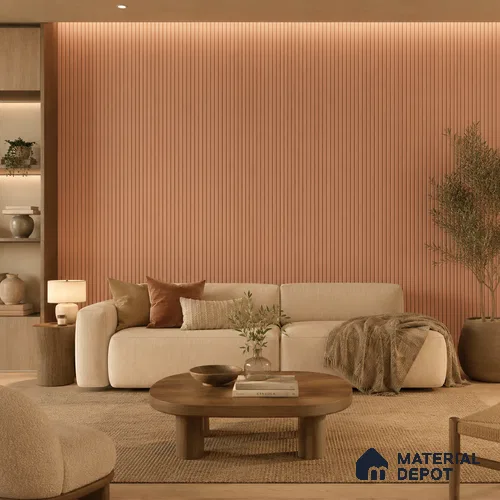 Black Plain Colour Louver PN 06223 9.5 ft x 4.7 inch Charcoal Panel - 12 mm | Suitable for Feature Wall, TV Unit & Living Room | Width is Subjected to 5% Variation