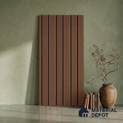 Red Plain Colour Look PN 06241 9.5 ft x 4.7 inch Charcoal Panel - 12 mm | Suitable for Feature Wall, TV Unit & Living Room | Width is Subjected to 5% Variation