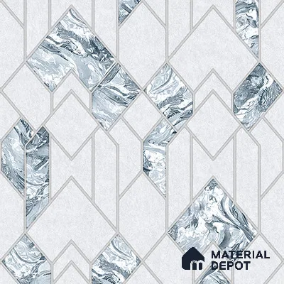 34533-2 | 5 Meter x 41.7 Inches Geometric Look PVC Wallpaper - 56.99 Sq. Ft | Minimum 15% wastage during installation
