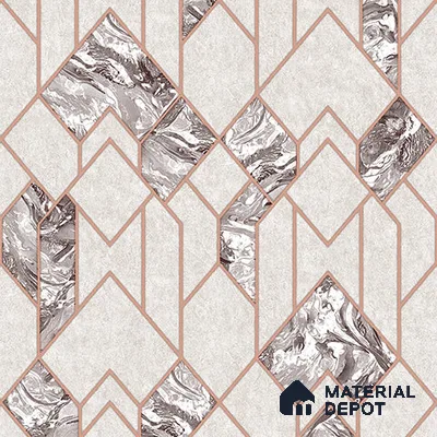 34533-3 | 5 Meter x 41.7 Inches Geometric Look PVC Wallpaper - 56.99 Sq. Ft | Minimum 15% wastage during installation