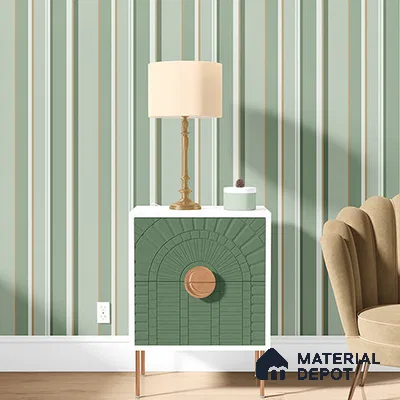 34537-3 | 5 Meter x 41.7 Inches Stripes Look PVC Wallpaper - 56.99 Sq. Ft | Minimum 15% wastage during installation