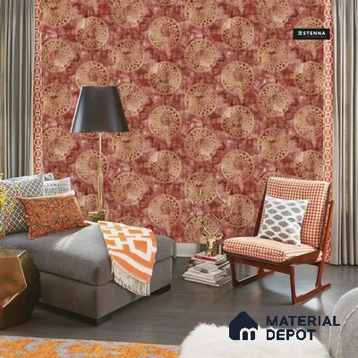 PT 12601 | 5.1 Mtr x 1.06 Mtr Abstract Brown Colour Wallpaper | Minimum 15% wastage during installation