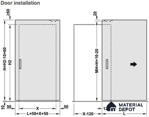 940.59.009 Classic Sliding Door Hardware With Track
