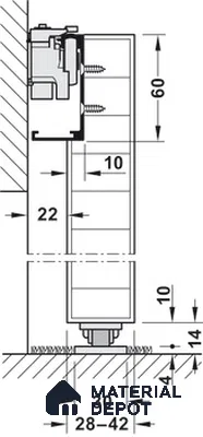940.59.009 Classic Sliding Door Hardware With Track